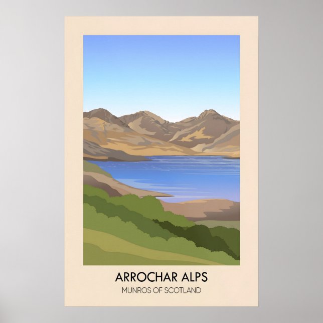 Affiche des Arrochar Alps Munros d'Écosse (Devant)