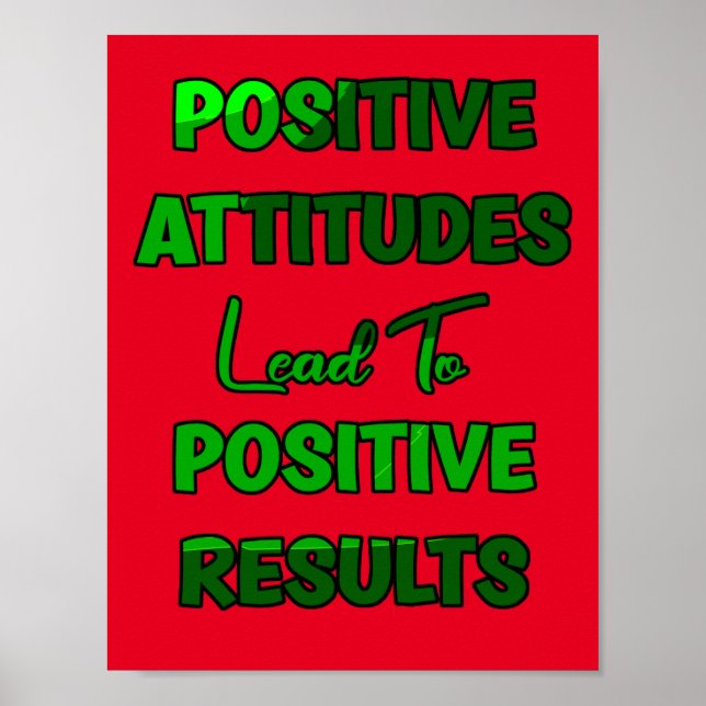 Affiche Des Attitudes Positives Conduisent À Des Résultats (Devant)