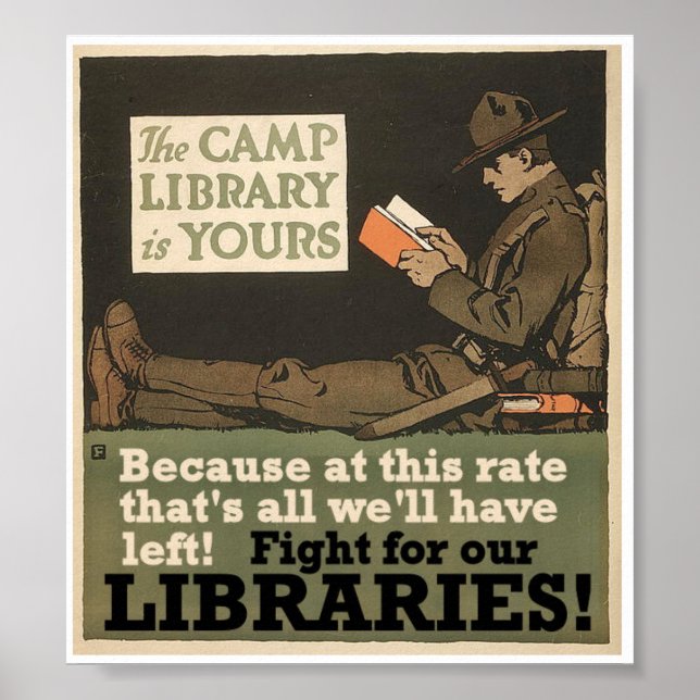 Affiche des bibliothèques de camps (Devant)