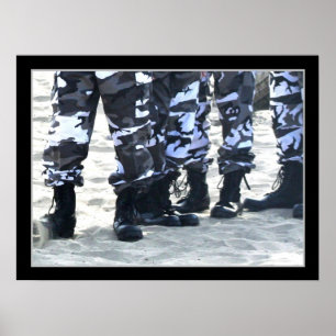 Affiche des bottes militaires