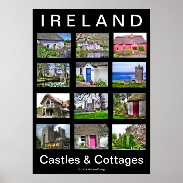 Affiche des châteaux et des chalets IRLANDAIS (Devant)