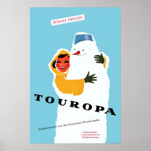Affiche des Chemins de fer allemands -Touropa Hive
