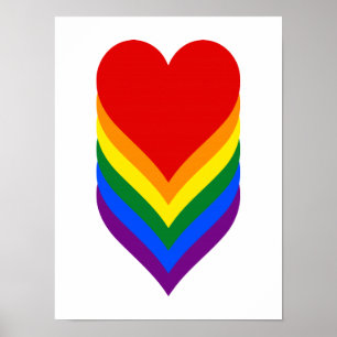 Affiche des coeurs LGBT