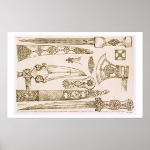 Affiche Des conceptions islamiques et mauresques pour lame