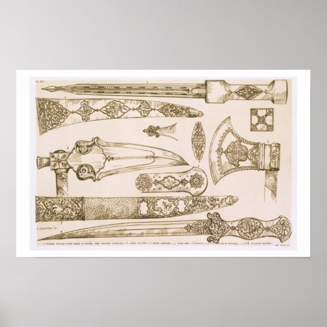 Affiche Des conceptions islamiques et mauresques pour lame (Devant)