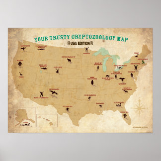 Affiche des Cryptides des États-Unis