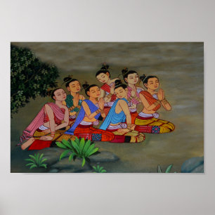 Affiche des dames du tribunal thaïlandais