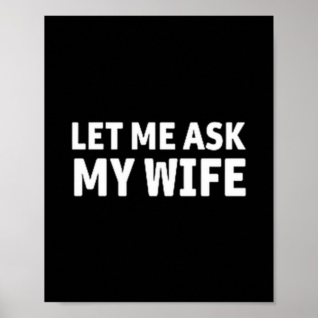Affiche (des deux côtés) Laissez-moi demander à ma femme E (Devant)