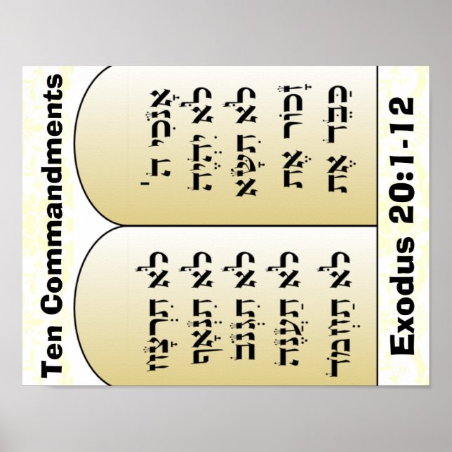 Affiche des dix commandements (Devant)