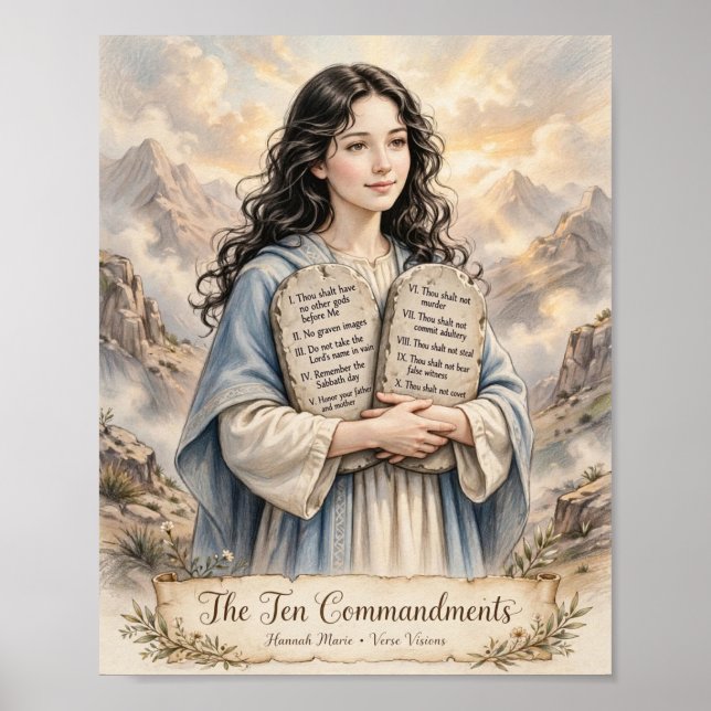 Affiche des Dix Commandements - Femme Féminine (Devant)