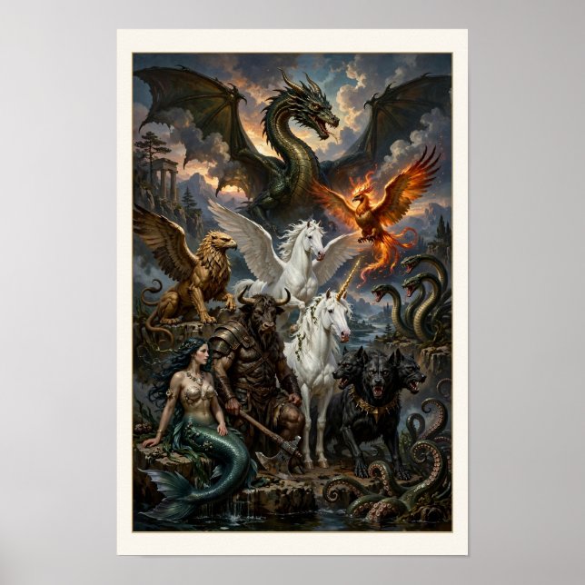 Affiche des dix créatures légendaires mythiques -  (Devant)