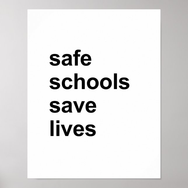Affiche des écoles sûres sauvent des vies (Devant)