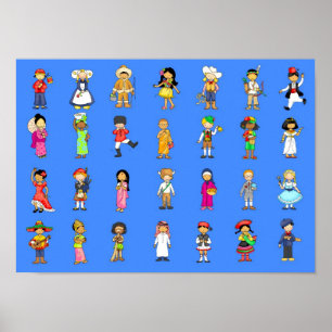 Affiche Des enfants du monde entier.