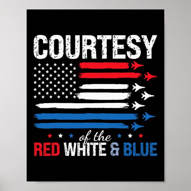 Affiche Des États-Unis Rouge Blanc Et Bleu 4 juillet Me Fe (Devant)