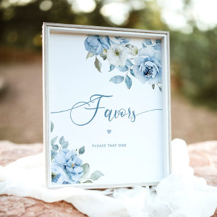 Affiche Des faveurs florales bleues Dusty s'il vous plaît 