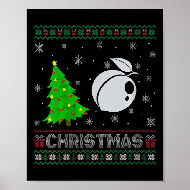 Affiche Des Femmes Peach Xmas Tree Lighting laids Christma (Devant)