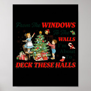 Affiche Des fenêtres aux murs Joli Noël Vacances
