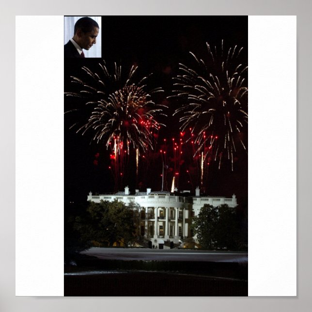 affiche DES FEU D'OBAMA À LA MAISON BLANCHE (Devant)