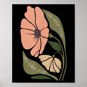 Affiche Des fleurs de saumons subtils anti-rhum P Manifest