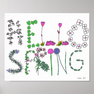 Affiche des fleurs du printemps