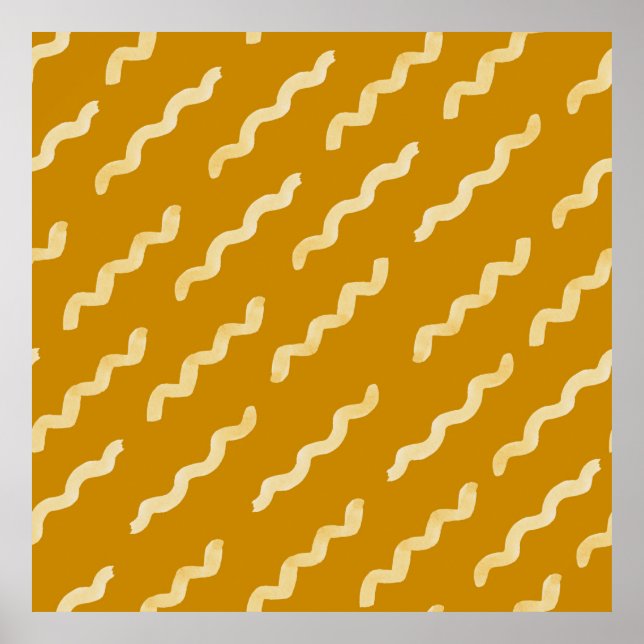 Affiche Des formes organiques naïves motif. Aquarelle Abst (Devant)