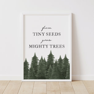 Affiche Des Graines Minuscules Cultivent Des Arbres Puissa
