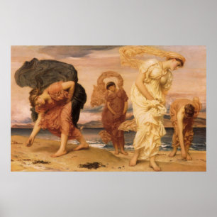 Affiche Des Grecs Ramassent Des Galets Par Lord Leighton