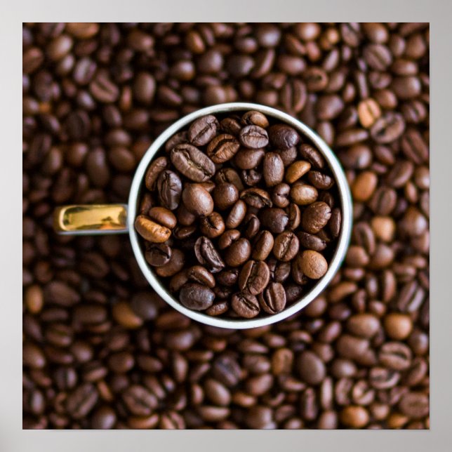 Affiche des haricots de café (Devant)