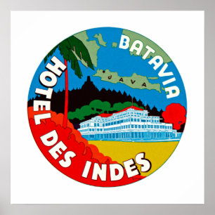 Affiche DES Indes d'hôtel de Batavia