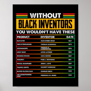 Affiche Des inventeurs noirs oubliés Mois de l'histoire no