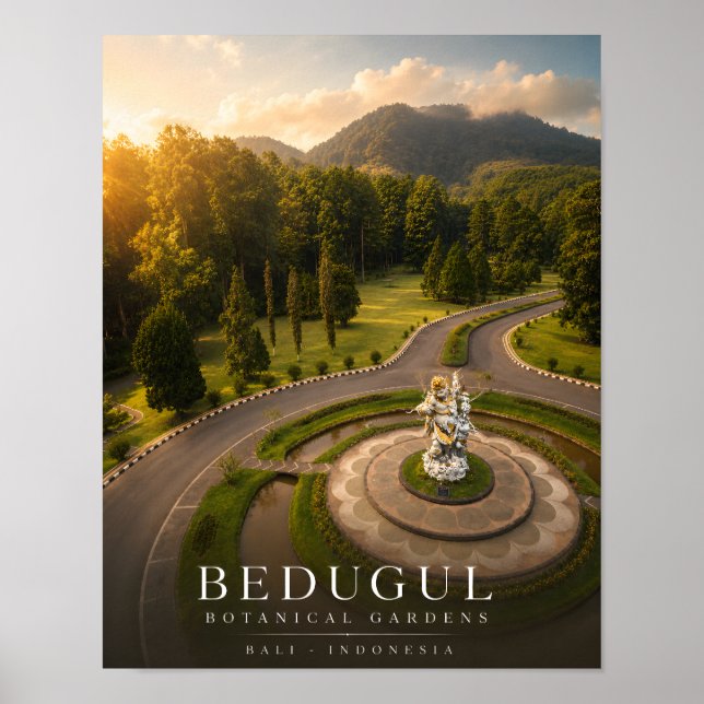 Affiche des jardins botaniques de Bedugul (Devant)