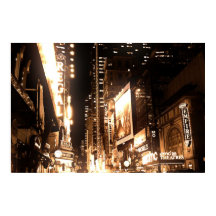 affiche des lumières de new york