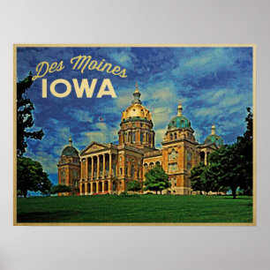 Affiche Des Moines Iowa