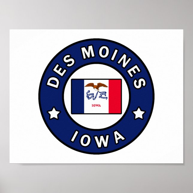 Affiche Des Moines Iowa (Devant)