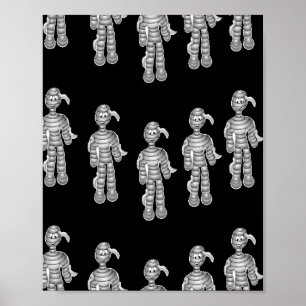 Affiche Des momies joyeuses sur le noir