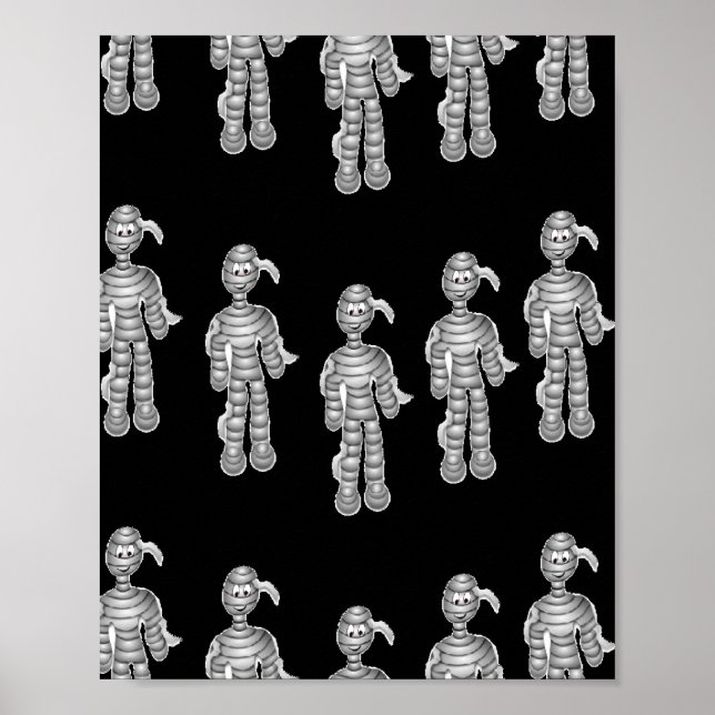 Affiche Des momies joyeuses sur le noir (Devant)