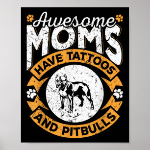 Affiche Des Moms Impressionnantes Ont Des Tatouages Et Des