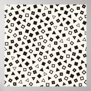 Affiche Des motifs chaotiques et invisibles. Géom dispersé