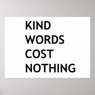 Affiche Des mots qui ne coûtent rien