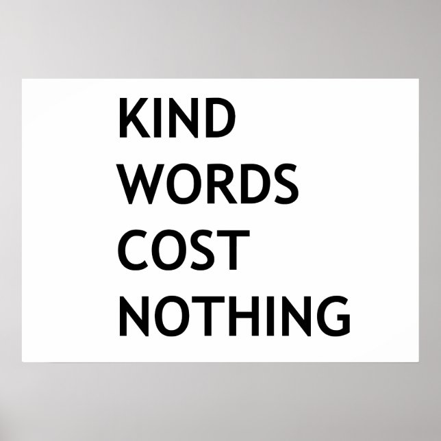 Affiche Des mots qui ne coûtent rien (Devant)
