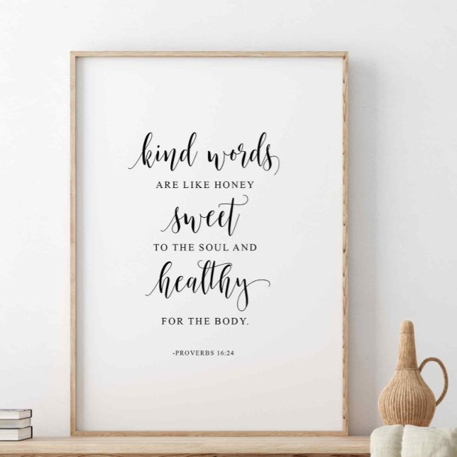 Affiche Des Mots Semblables Sont Comme Du Miel, Proverbes  (Créateur téléchargé)