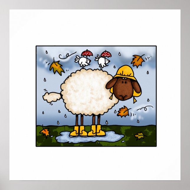 affiche des moutons d'automne (Devant)