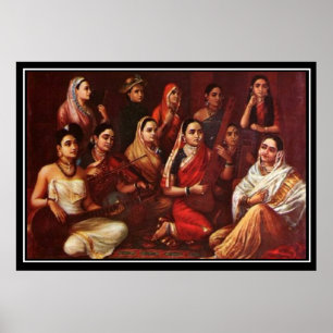 Affiche des musiciens indiens du XIXe siècle