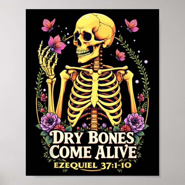 Affiche Des os Sec Venir Vivants Christian Danser Skeleton (Devant)