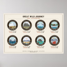 Affiche des parcs nationaux d'Alaska – Paysage crè