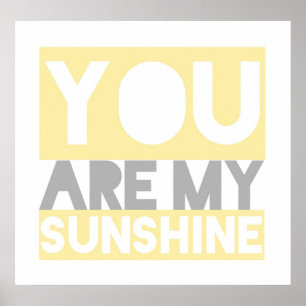 Affiche des paroles de You Are My Sunshine