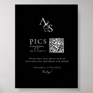 Affiche Des photos ! Photo, QR-Code, Mariage