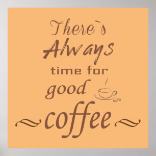 Affiche des phrases de café amusantes