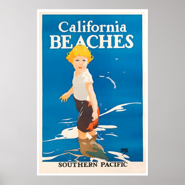 Affiche des plages de Californie Southern Pacific (Devant)