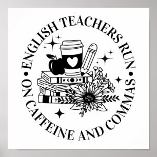 Affiche Des professeurs d'anglais font des exercices sur l